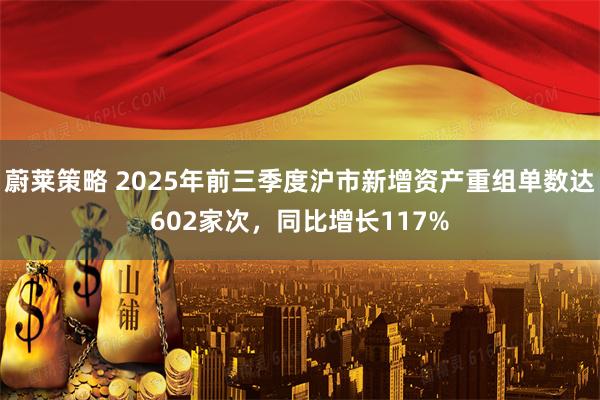 蔚莱策略 2025年前三季度沪市新增资产重组单数达602家次，同比增长117%